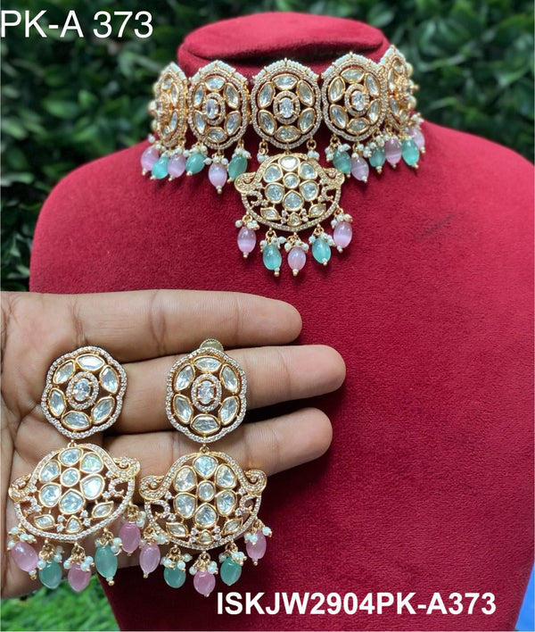 Kundan Jewelry Set-ISKJW2904PK-A373