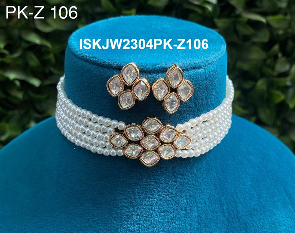 Kundan Choker Set-ISKJW2304PK-Z106