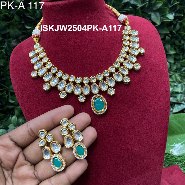 Kundan Jewelry Set-ISKJW2504PK-A117