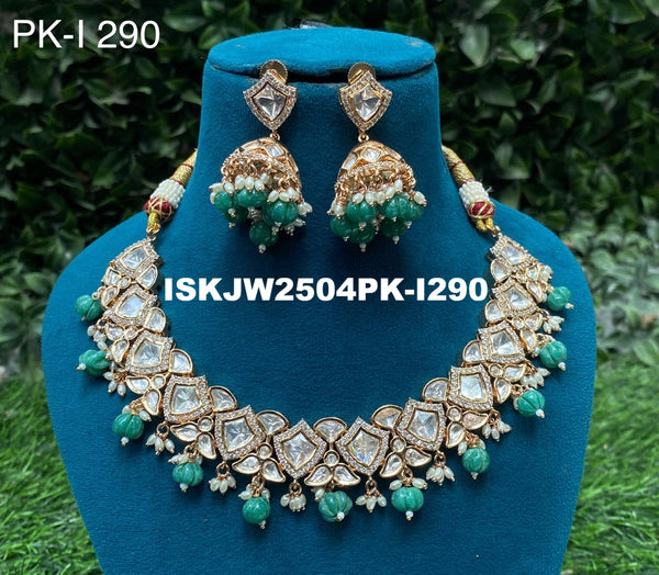 Kundan Jewelry Set-ISKJW2504PK-I290