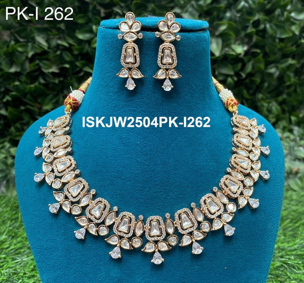 Kundan Jewelry Set-ISKJW2504PK-I262