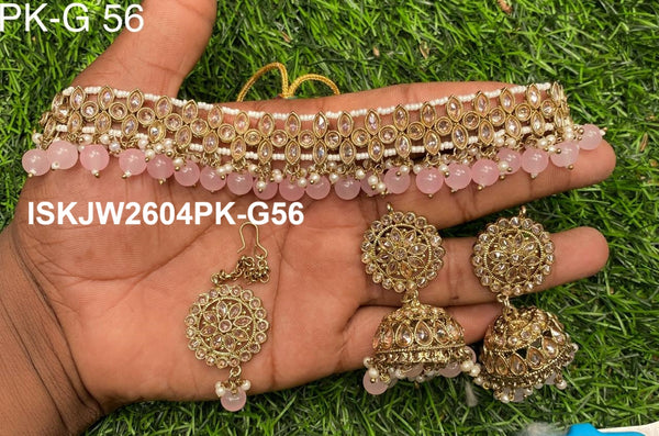 Kundan Jewelry Set-ISKJW2604PK-G56