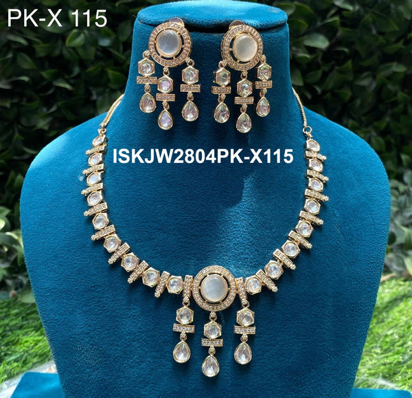 Kundan Jewelry Set-ISKJW2804PK-X115