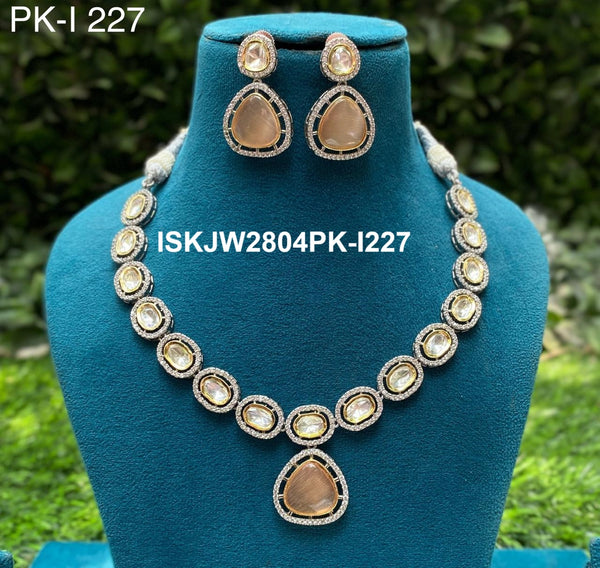Kundan Jewelry Set-ISKJW2804PK-I227