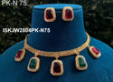 Pure Copper Kundan Jewelry Set-ISKJW2804PK-N75
