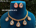 Pure Copper Kundan Jewelry Set-ISKJW2804PK-N75