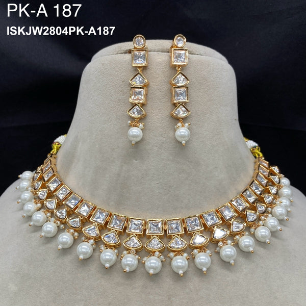 Kundan Jewelry Set-ISKJW2804PK-A187