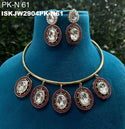 Pure Copper Kundan Jewelry Set-ISKJW2904PK-N61