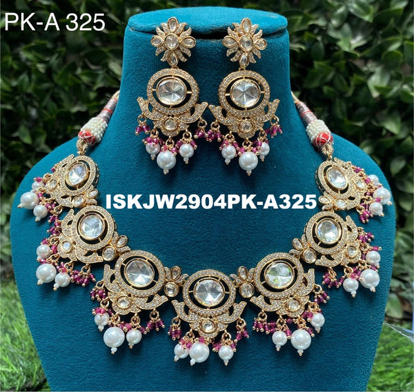 Kundan Jewelry Set-ISKJW2904PK-A325