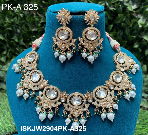 Kundan Jewelry Set-ISKJW2904PK-A325