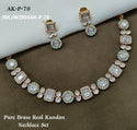 Pure Brass Real Kundan Jewelry Set-ISKJW2904AK-P-70