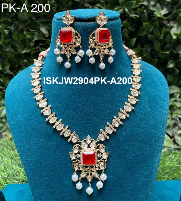 Kundan Jewelry Set-ISKJW2904PK-A200
