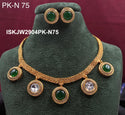 Pure Copper Kundan Jewelry Set-ISKJW2904PK-N75