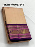Kanchipuram Handloom Silk Saree With Contrast Blouse-ISKWSR07087645