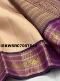 Kanchipuram Handloom Silk Saree With Contrast Blouse-ISKWSR07087645