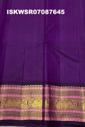 Kanchipuram Handloom Silk Saree With Contrast Blouse-ISKWSR07087645