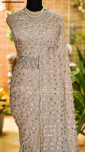 Embroidered Tissue Satin Silk Saree With Blouse-ISKWSR0308HS3916