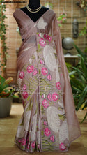 Blooming Lotus Tissue Saree With Blouse-ISKWSR0308HS4232