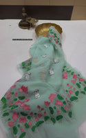 Embroidered Banarasi Kora Katan Silk Saree With Blouse-ISKWSR05084500