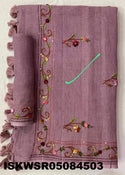 Embroidered Linen Saree With Blouse-ISKWSR05084503
