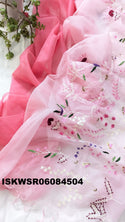 Embroidered Organza Saree With Blouse-ISKWSR06084504