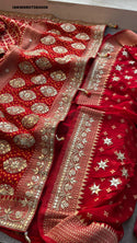 Banarasi Weaved Khadi Georgette Saree With Blouse-ISKWSR07084508
