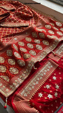 Banarasi Weaved Khadi Georgette Saree With Blouse-ISKWSR07084508