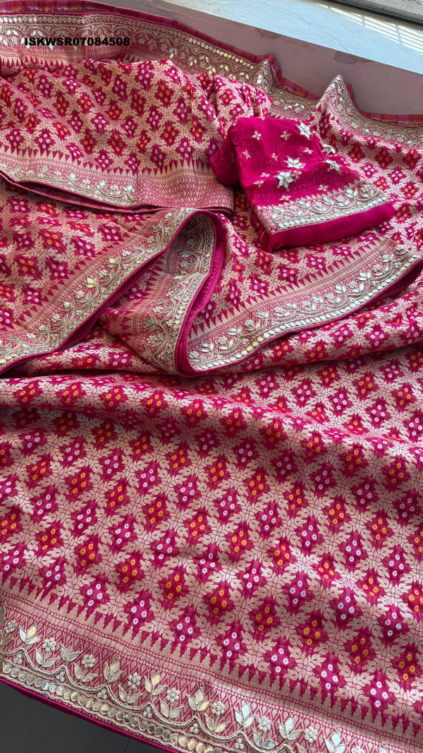 Banarasi Weaved Khadi Georgette Saree With Blouse-ISKWSR07084508