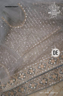 Embroidered Net Saree With Blouse-ISKWSR07084511