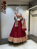 Rayon Cotton Lehenga With Blouse And Printed Dupatta-ISKWNAV18081875