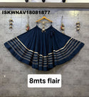 Sequined Silk Skirt-ISKWNAV18081877
