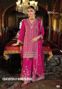 Embroidered Chinon Kurti With Sharara And Dupatta-ISKWSH190826990