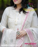 Cotton Schiffli Kurti With Pant And Hand Block Printed Malmal Cotton Dupatta-ISKWSU1108PPC/D2017