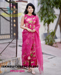 Pichwai Printed Cotton A-Line Kurti With Pant And Kota Doriya Dupatta-ISKWSU1308PPC/D1893