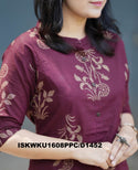 Mughal Printed Cotton A-Line Kurti With Pant-ISKWKU1608PPC/D1452