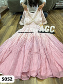 Embroidered Ombre Chinon Silk Gown-ISKWGN1508AGC5052