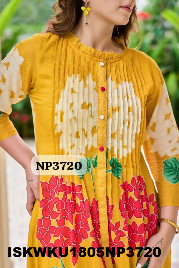 Digital Printed Malmal Cotton Kurti With Pant-ISKWKU1805NP3720/NP3721
