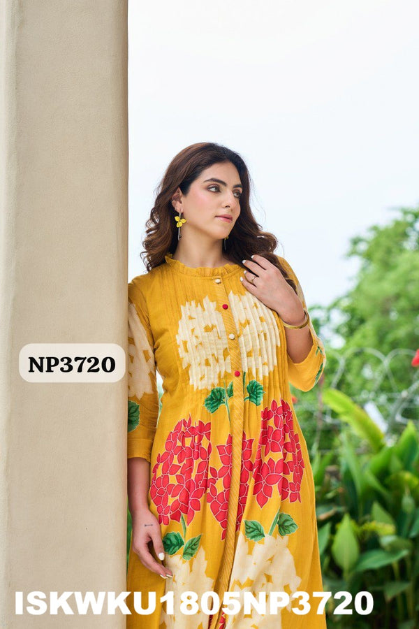Digital Printed Malmal Cotton Kurti With Pant-ISKWKU1805NP3720/NP3721