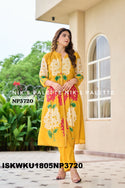 Digital Printed Malmal Cotton Kurti With Pant-ISKWKU1805NP3720/NP3721