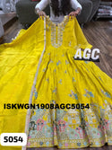 Embroidered Tissue Silk Gown With Dupatta-ISKWGN1908AGC5054