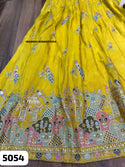 Embroidered Tissue Silk Gown With Dupatta-ISKWGN1908AGC5054