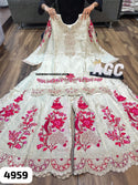 Embroidered Tissue Silk Kurti With Sharara And Dupatta-ISKWSH1908AGC4959