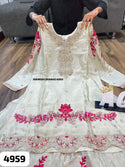Embroidered Tissue Silk Kurti With Sharara And Dupatta-ISKWSH1908AGC4959