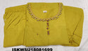 Embroidered Cotton Kurti With Pant And Dupatta-ISKWSU18081699