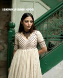 Embroidered Cotton Anarkali Kurti With Pant-ISKWKU180814998