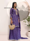 Embroidered Silk Kurti With Sharara And Dupatta-ISKWSH180821998