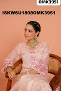 Embroidered Organza Kurti With Pant And Dupatta-ISKWSU1808OMK3951