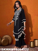 Embroidered Rayon Kurti With Palazzo-ISKWKU19084322