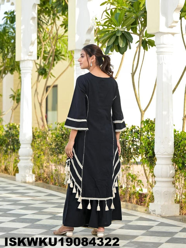 Embroidered Rayon Kurti With Palazzo-ISKWKU19084322