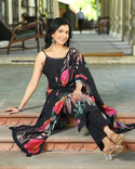 Printed Maslin Shoulder Striped Kurti With Pant And Dupatta-ISKWSU20086658